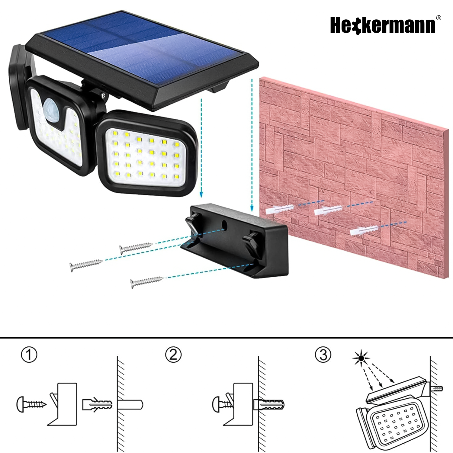 Lampa solarna zewnętrzna Heckermann JD1626