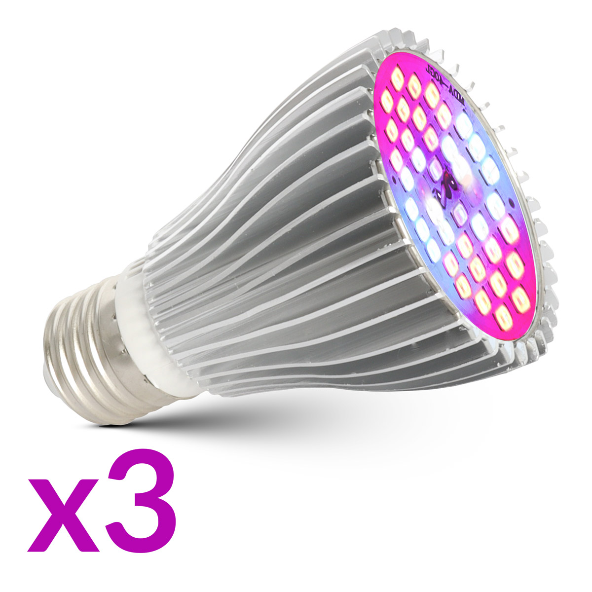 LAMPA LED DO WZROSTU UPRAWY ROŚLIN 90W 3000lm 3 GŁOWICE