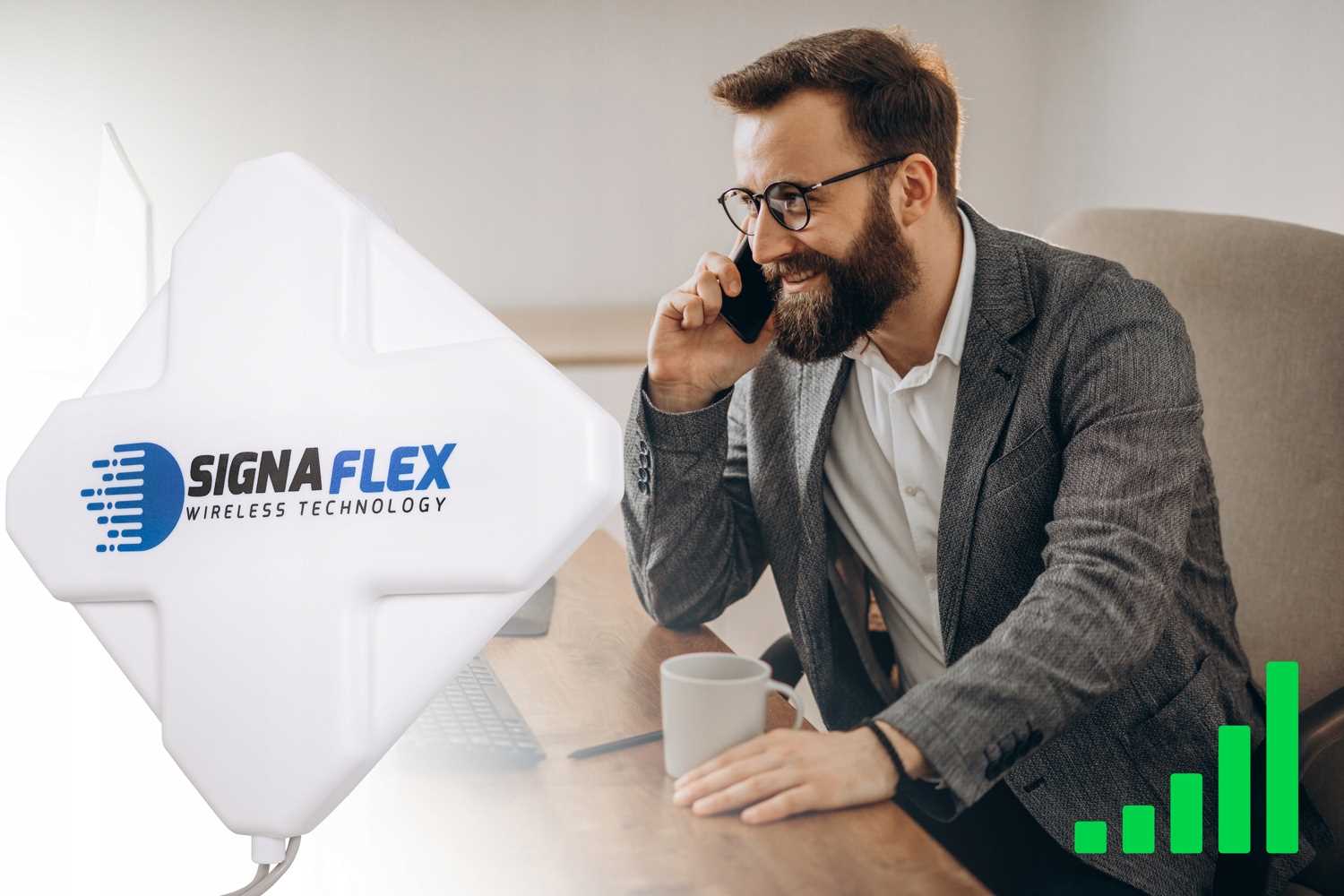 Zestaw Antena Signaflex Mini X-Cross 2X20Dbi 5M Crc9 Biała + Mapa Bts