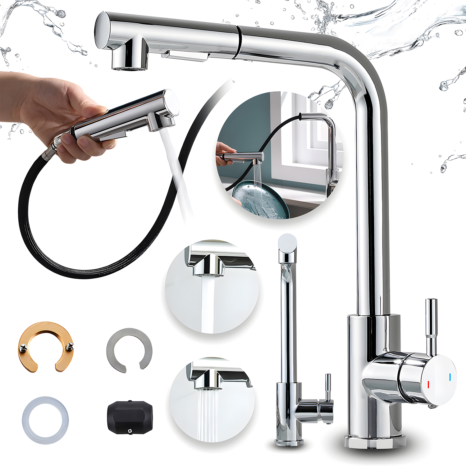 Wielofunkcyjna bateria kuchenna Heckermann SZ-888 Srebrna