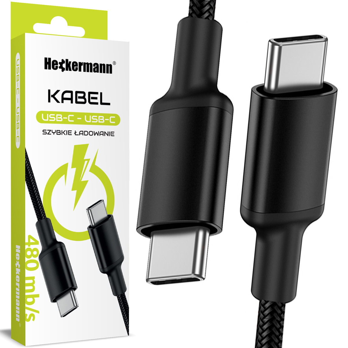 Kabel Usb C-C 3A Heckermann 610Cc
