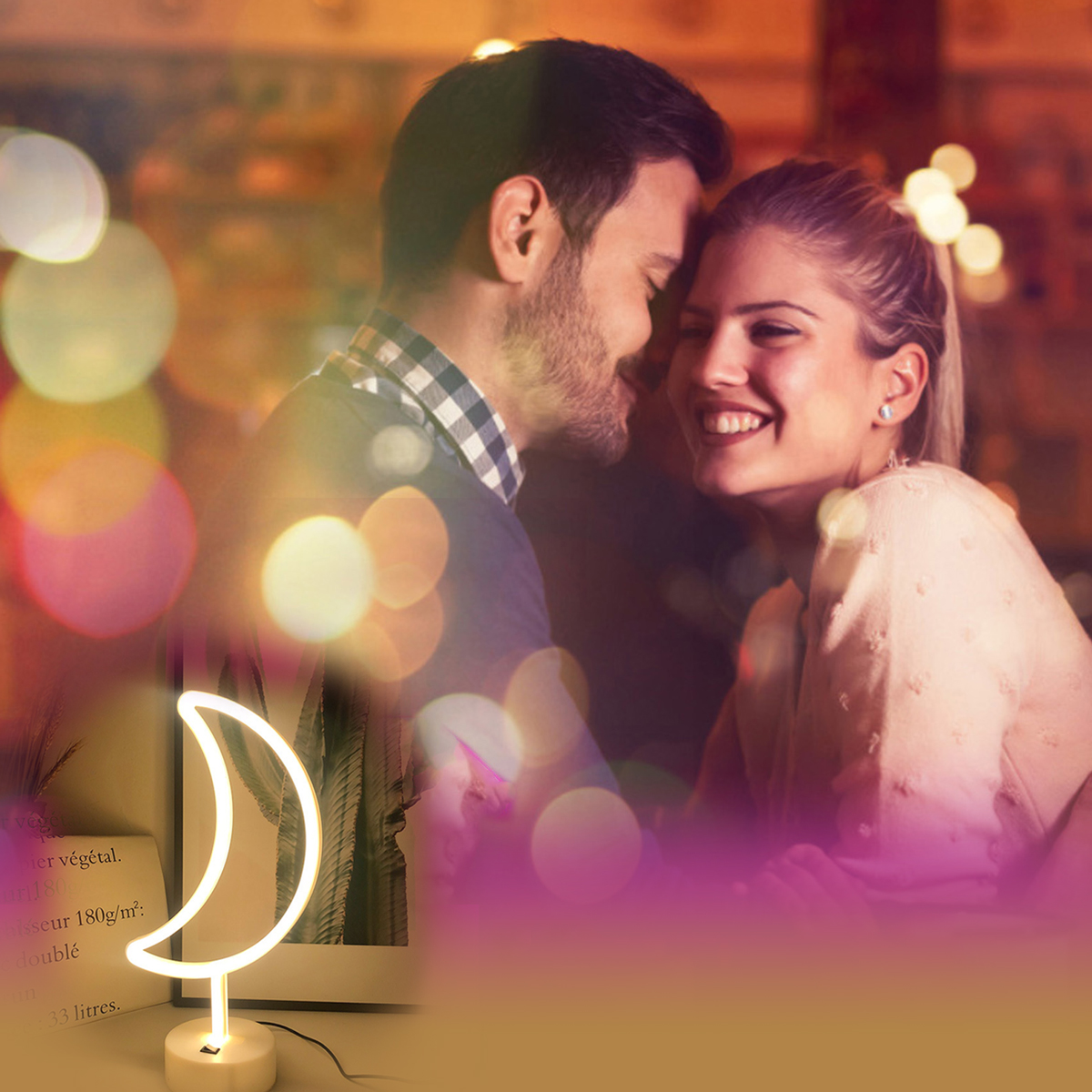 Neon Led Heckermann Stojący Półksiężyc