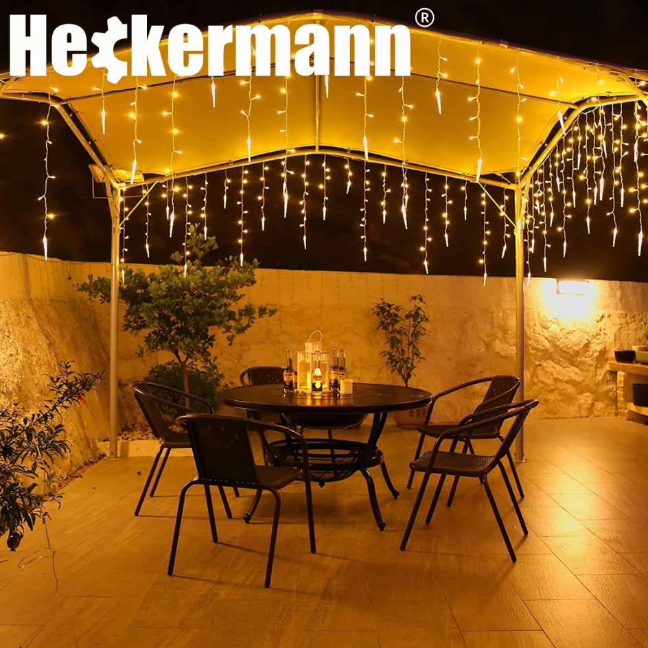 LAMPKI ZEWNĘTRZNE I WEWNĘTRZNE ŚWIĄTECZNE SOPLE 216 LED Z EFEKTEM ŚWIATEŁKA