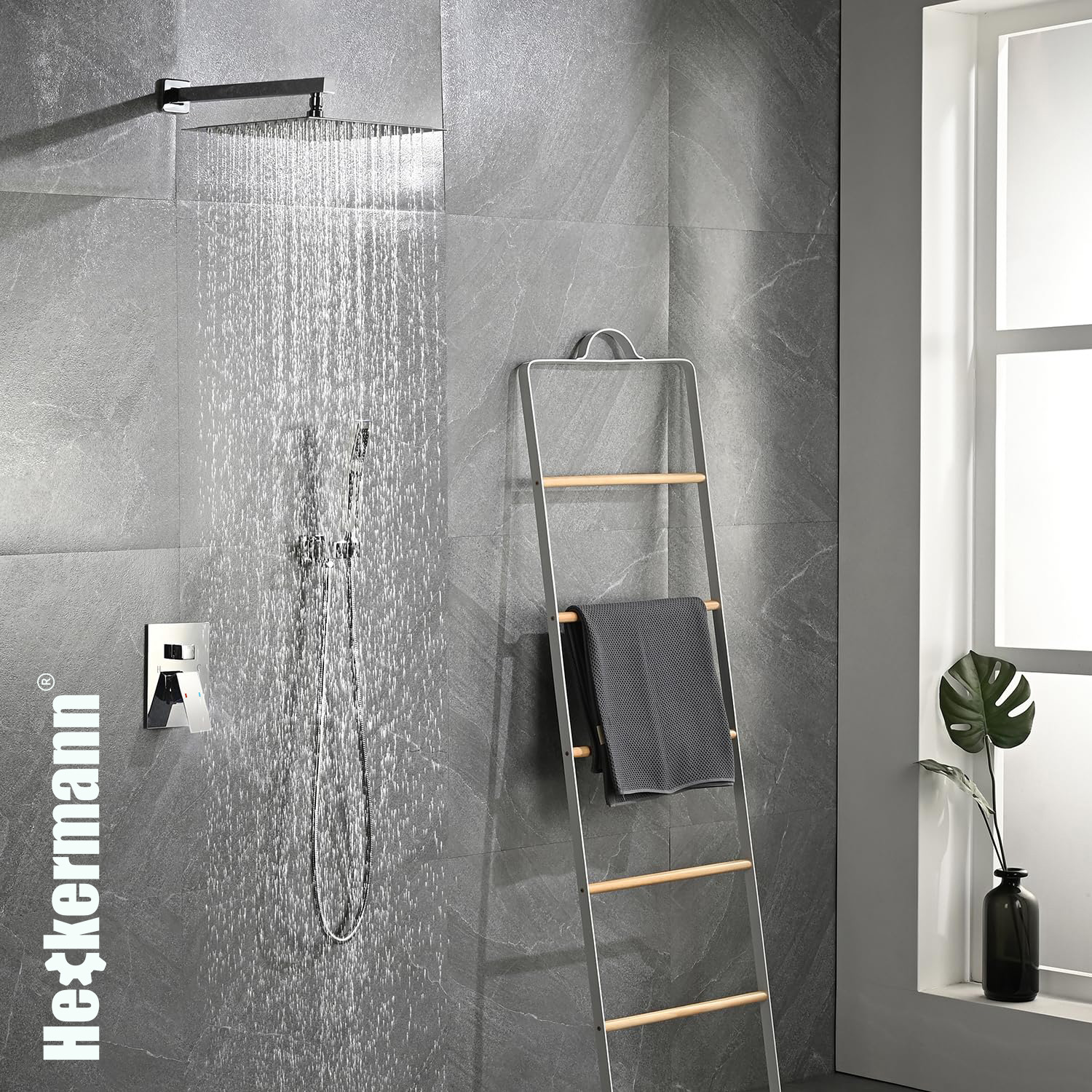 Zestaw prysznicowy podtynkowy Heckermann MS-25602 Srebrny
