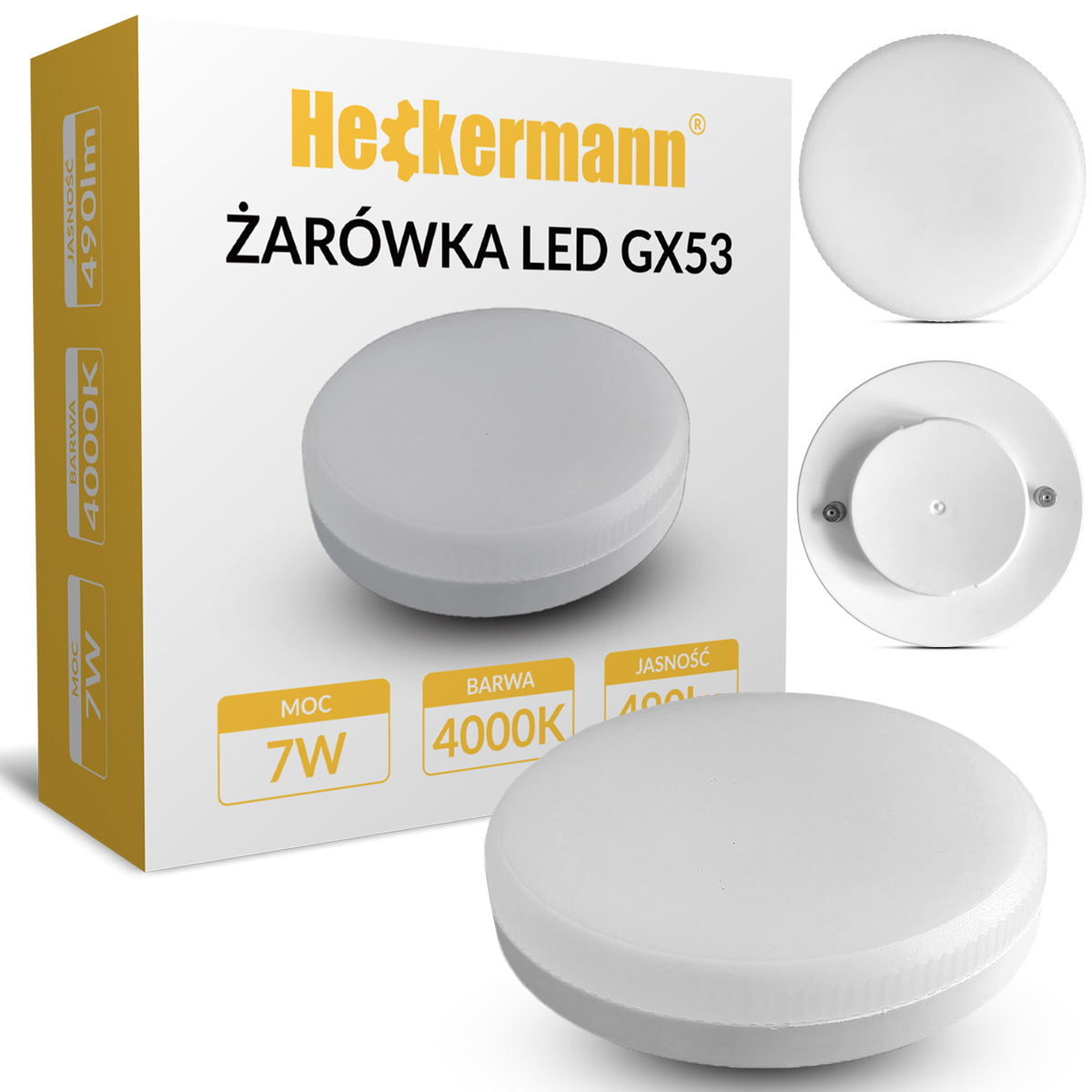 Żarówka Led Heckermann Gx53 7W Neutral