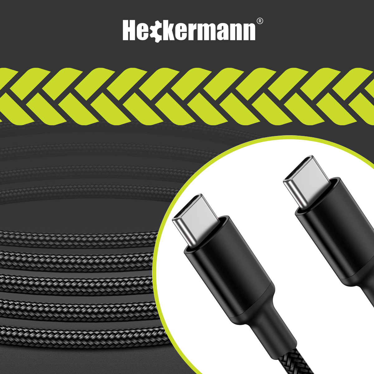 Kabel Usb C-C 3A Heckermann 610Cc