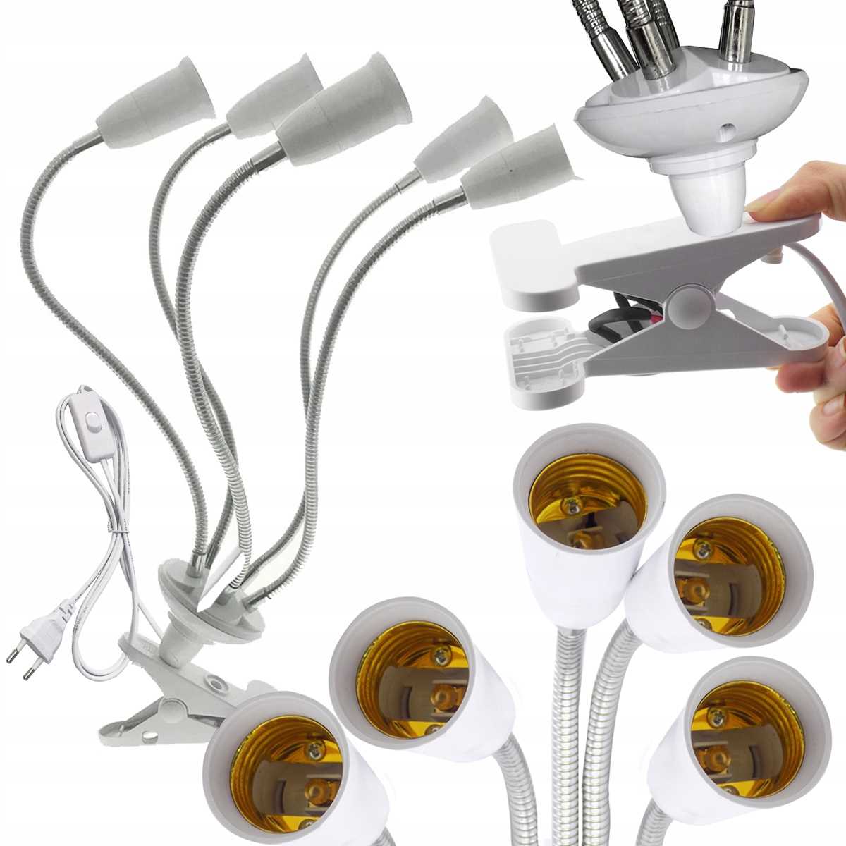 Uchwyt Do Żarówek Heckermann Bm-Td-50Cm Biały - 5 Głowice