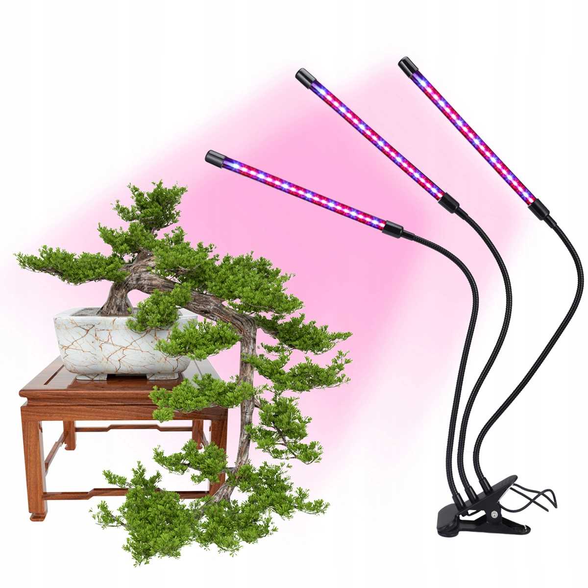 3x LAMPA LED DO WZROSTU ROŚLIN 60x LED TIMER TRYBY 27W 1200LM