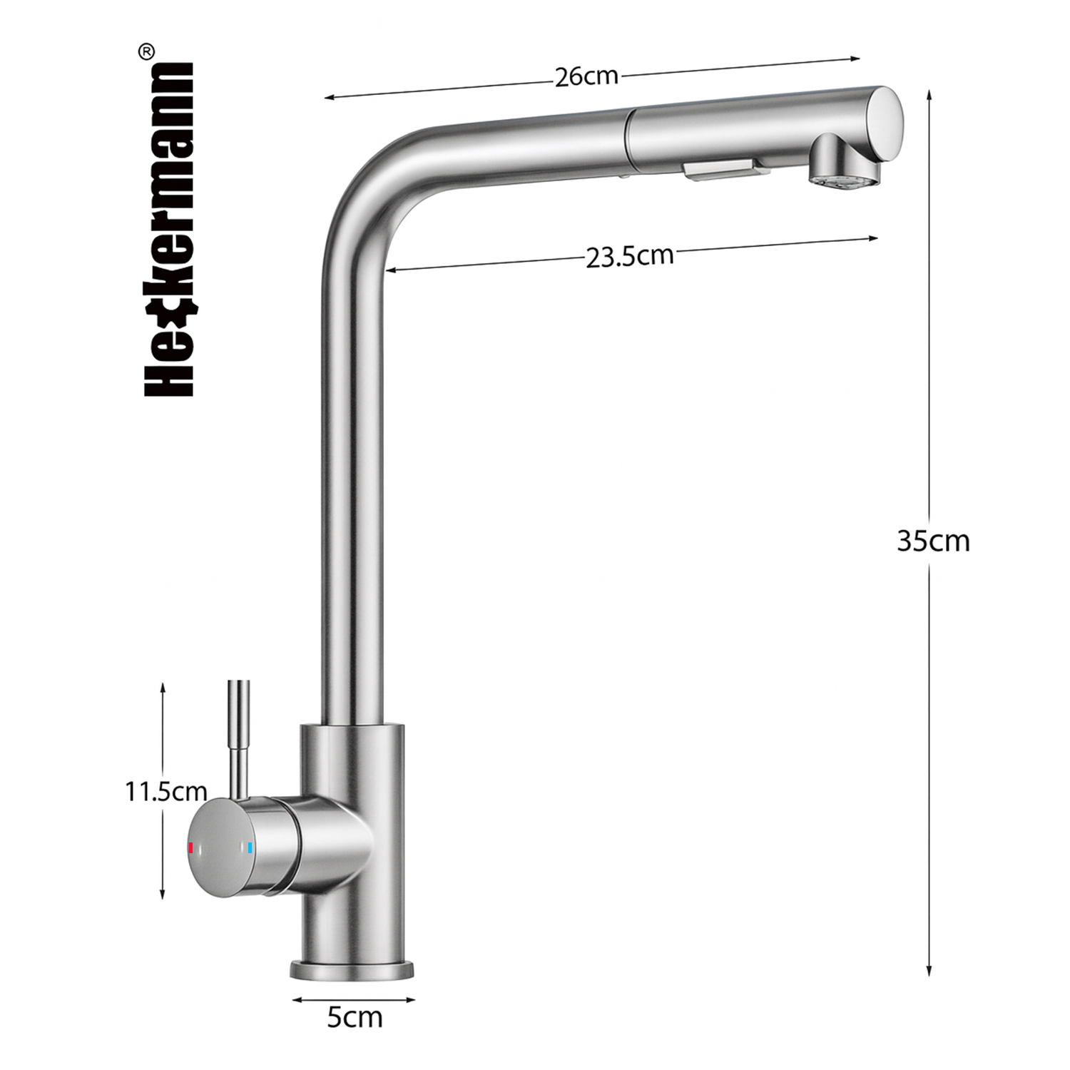 Wielofunkcyjna bateria kuchenna Heckermann SZ-888 Srebrna