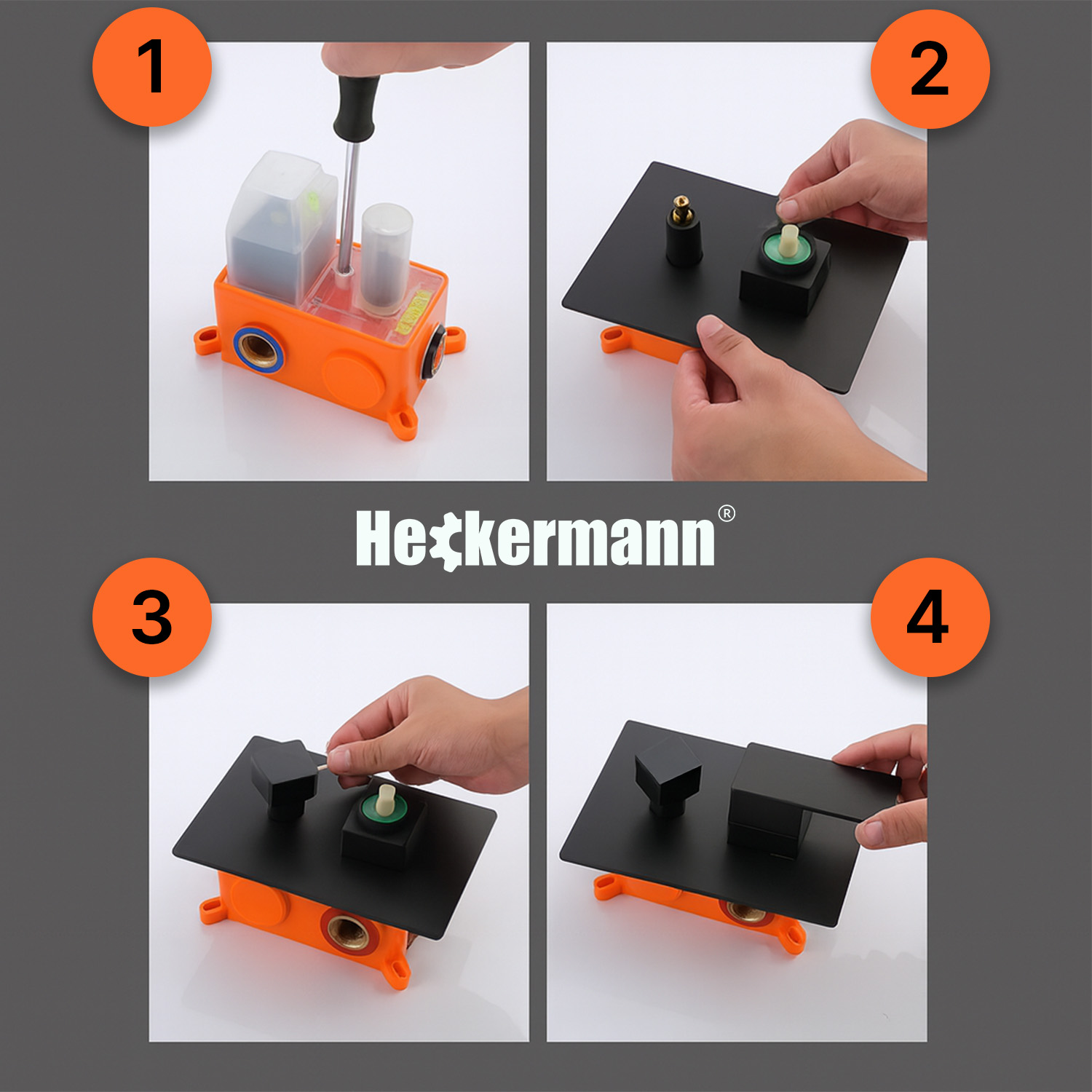 Zestaw prysznicowy podtynkowy Heckermann MS-25602 Srebrny