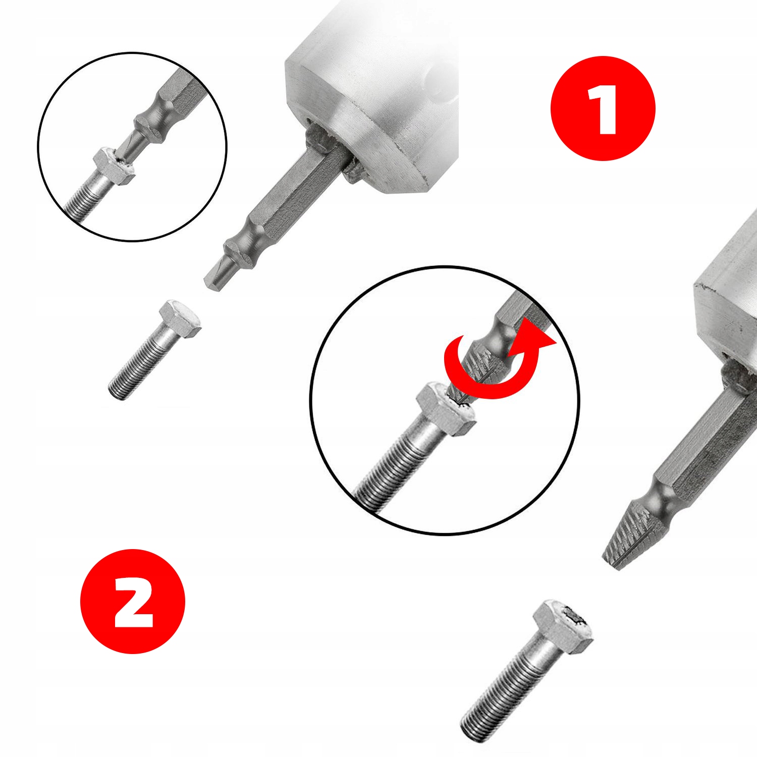 Śruby Anty Gwint   - 6 Końcówek