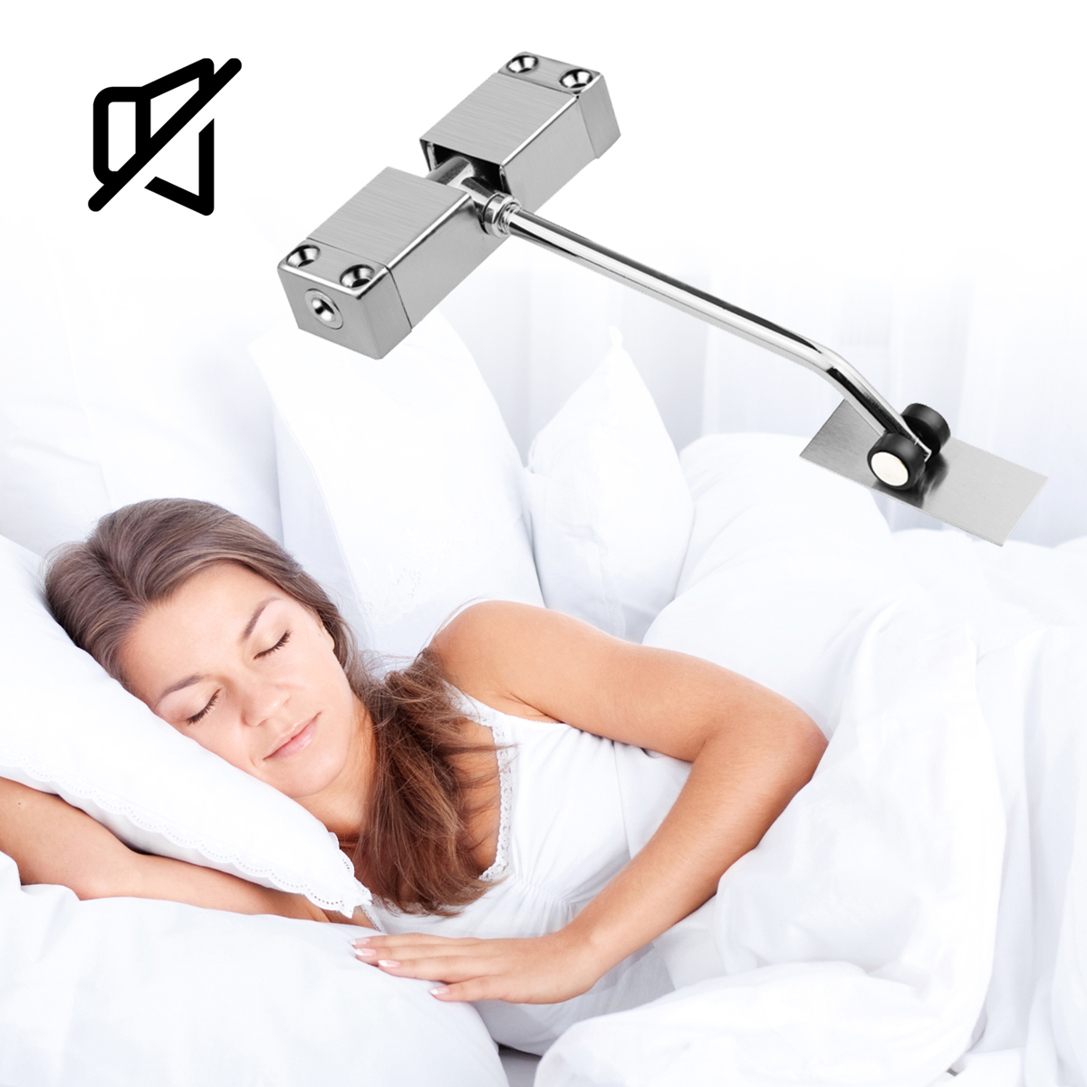 Metalowy Domykacz Drzwi Heckermann Jybmq08 Srebrny