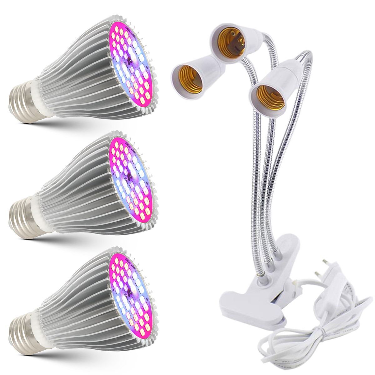 LAMPA LED DO WZROSTU UPRAWY ROŚLIN 90W 3000lm 3 GŁOWICE