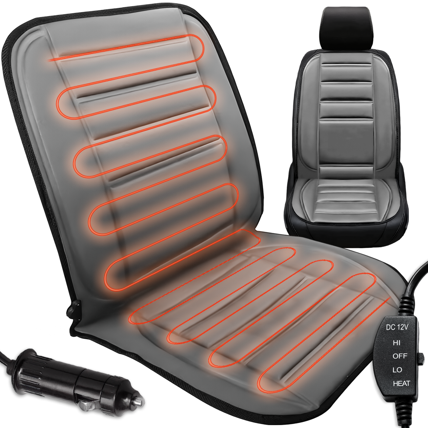 MATA GRZEWCZA NA FOTEL PODWÓJNA PODGRZEWANA SIEDZENIE 12V DO SAMOCHODU