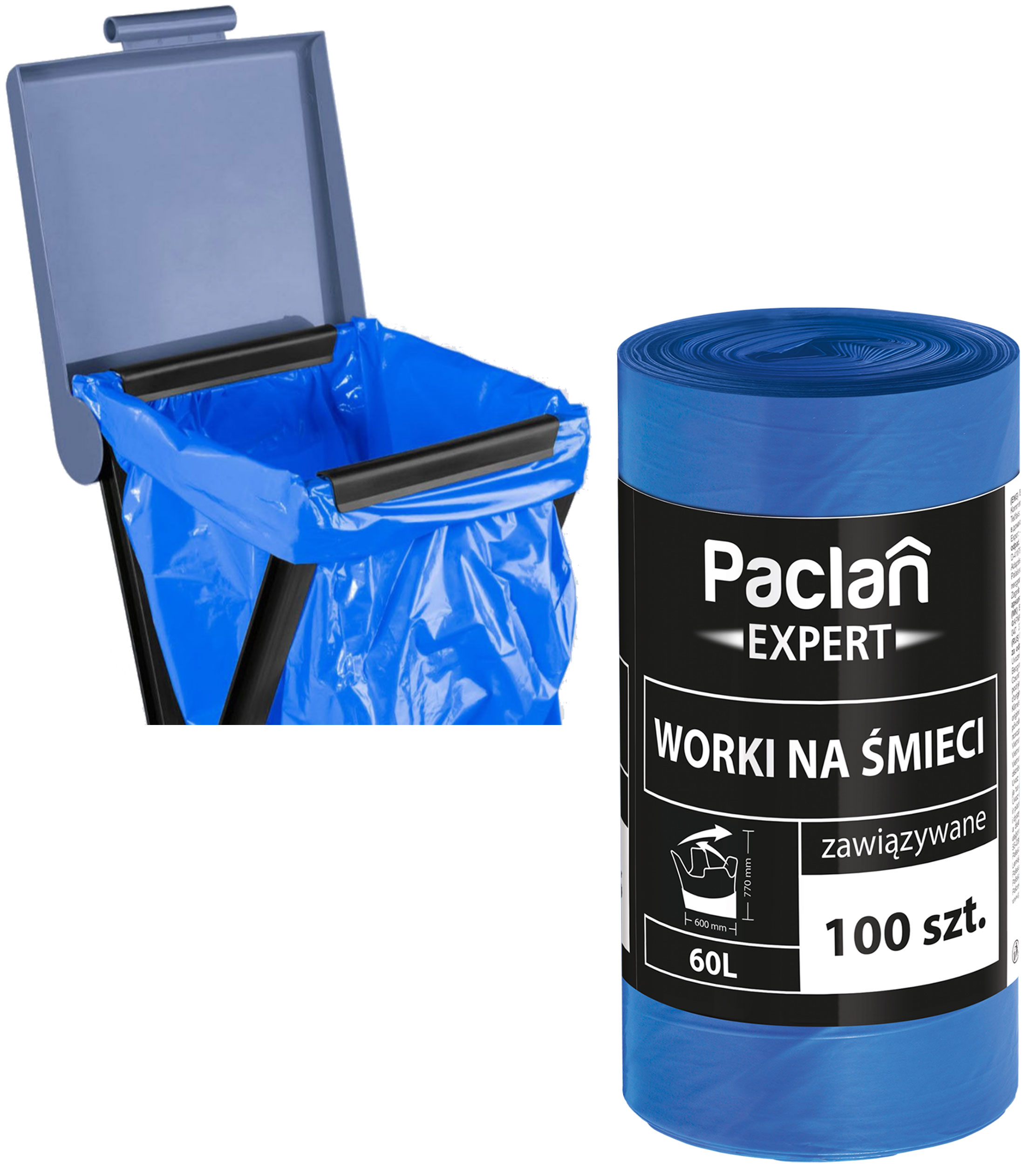 Worki do segregacji śmieci Paclan 60L 100szt MOCNE - Paclan | Sklep ...