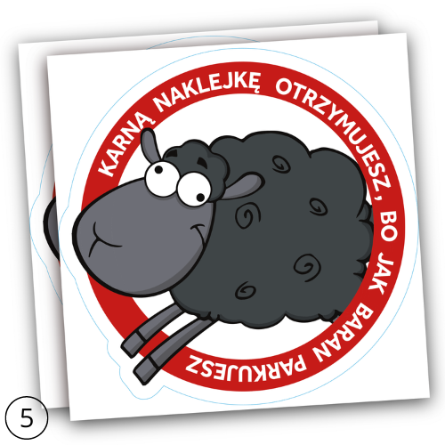 NAKLEJKI KARNE WLEPY 25 szt