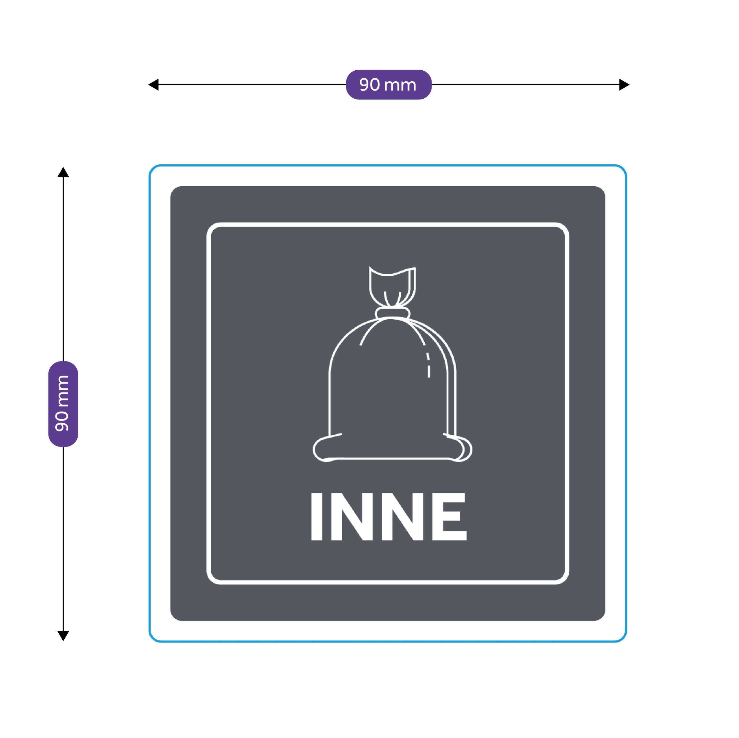 Naklejka Segregacyjna INNE