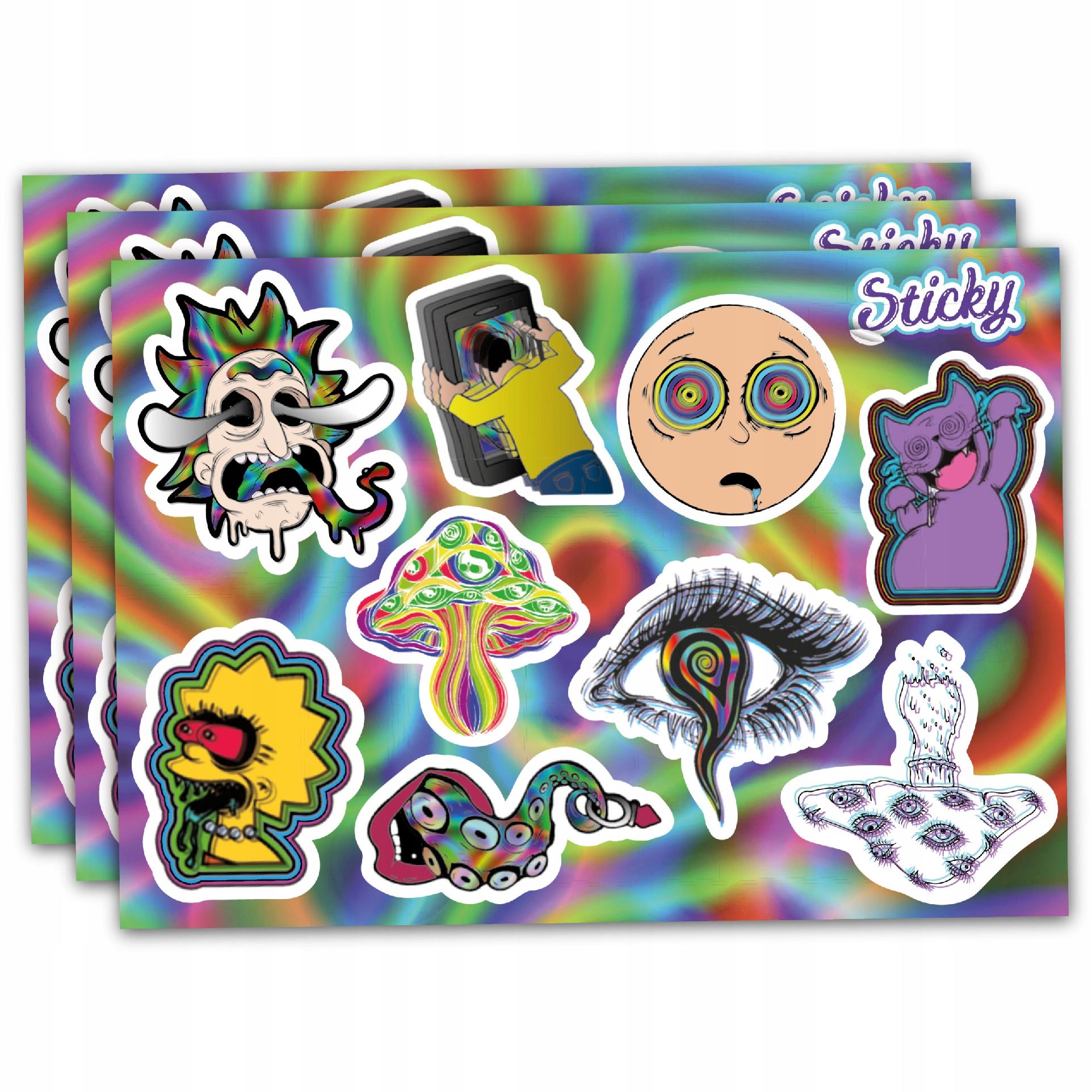 Naklejki na rower kask PSYCHO 10 szt