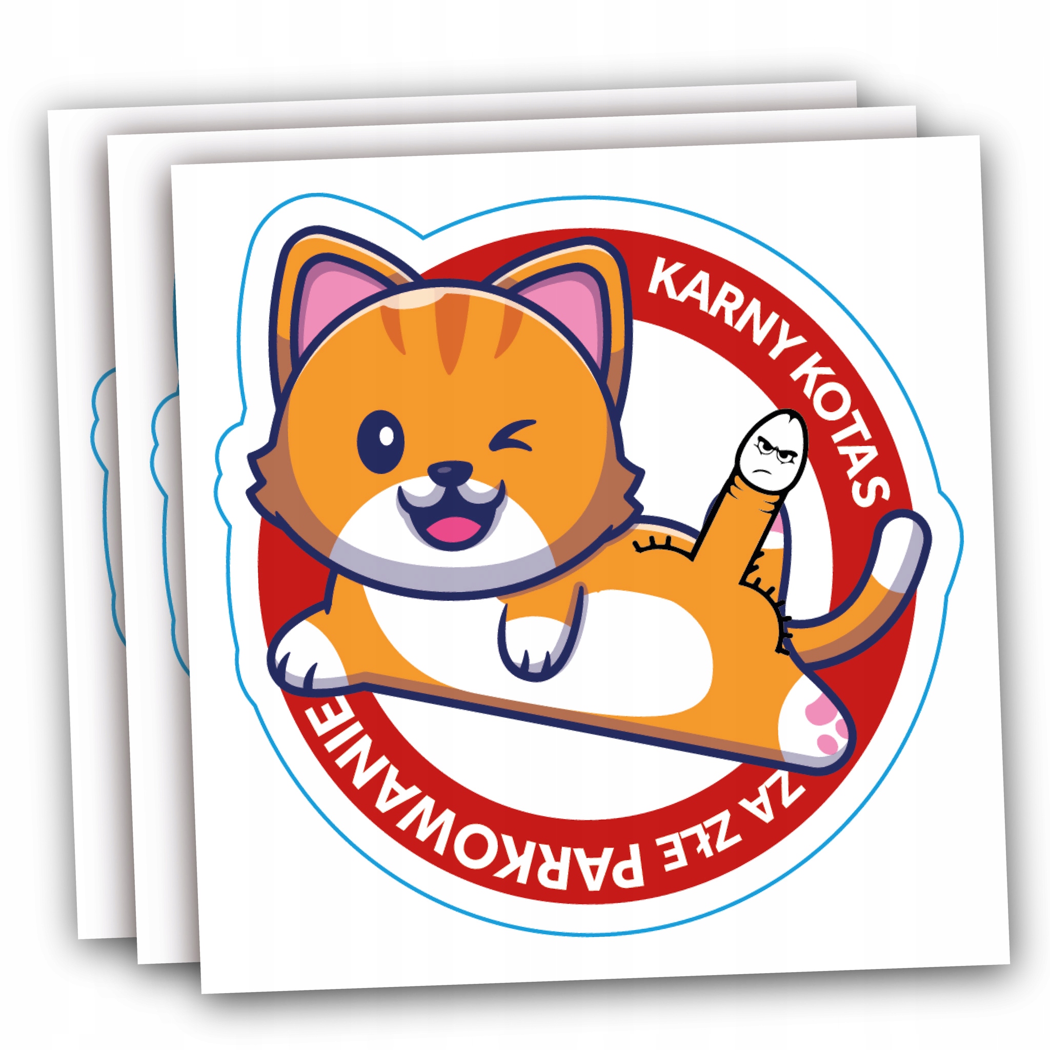 Naklejka KARNA KOTAS 1 sztuka