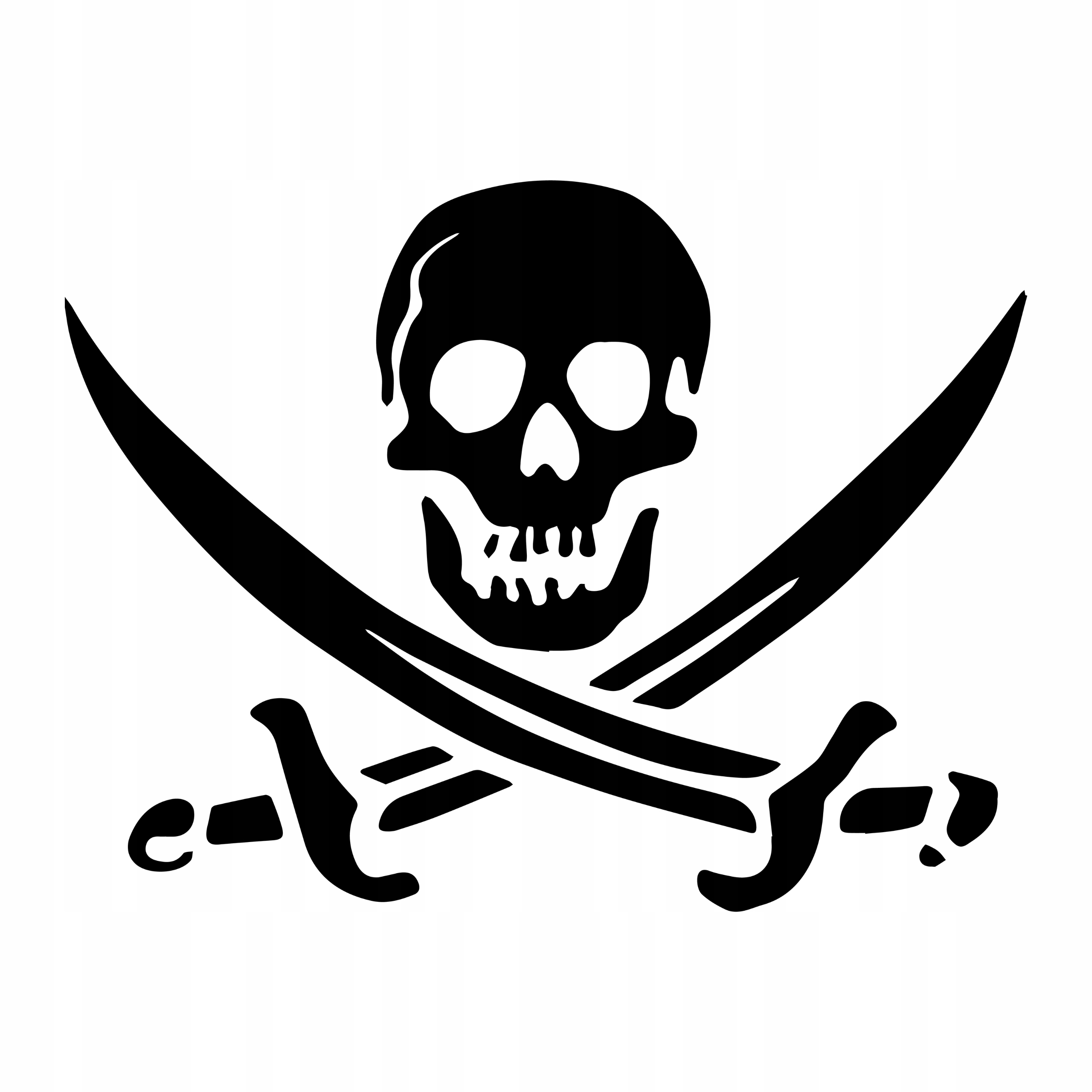 Naklejka ścienna do domu PIRAT CZASZKA 10 cm