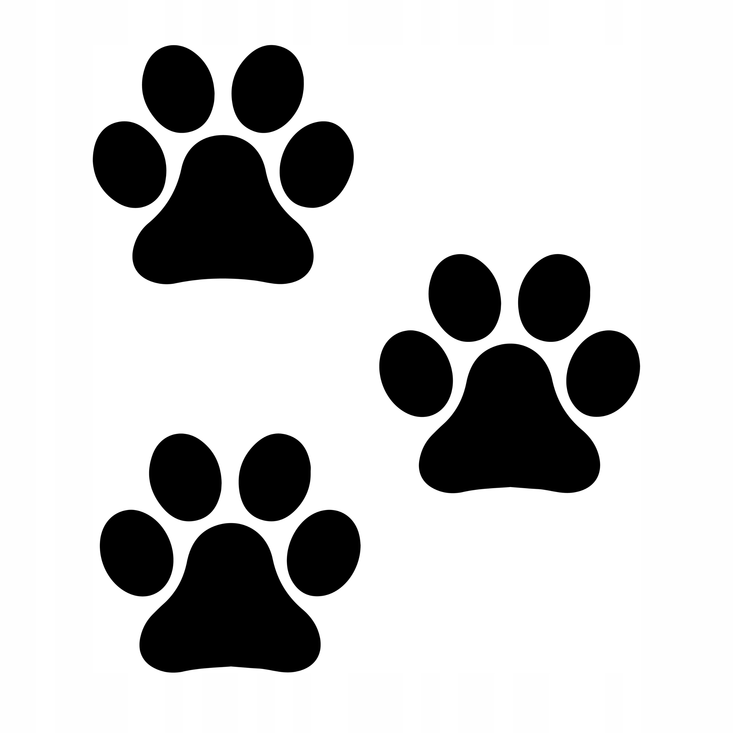 Naklejka ścienna do domu ŁAPKI PIESKA 10 cm