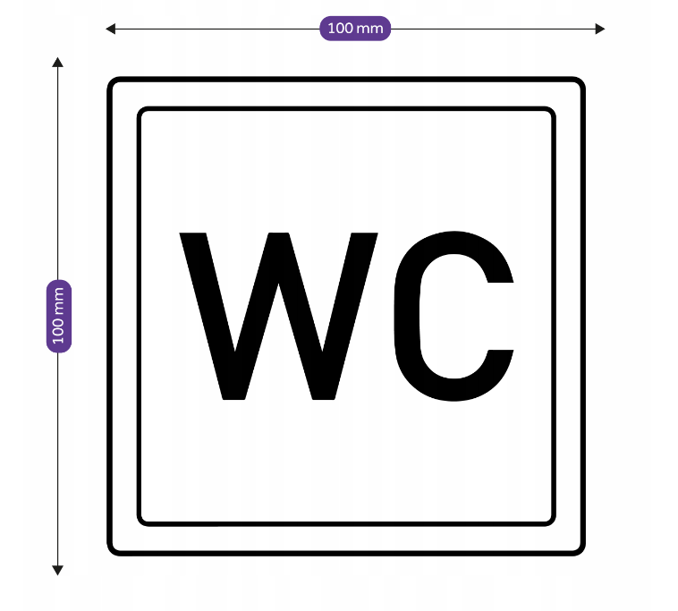 Naklejka WC 1 szt