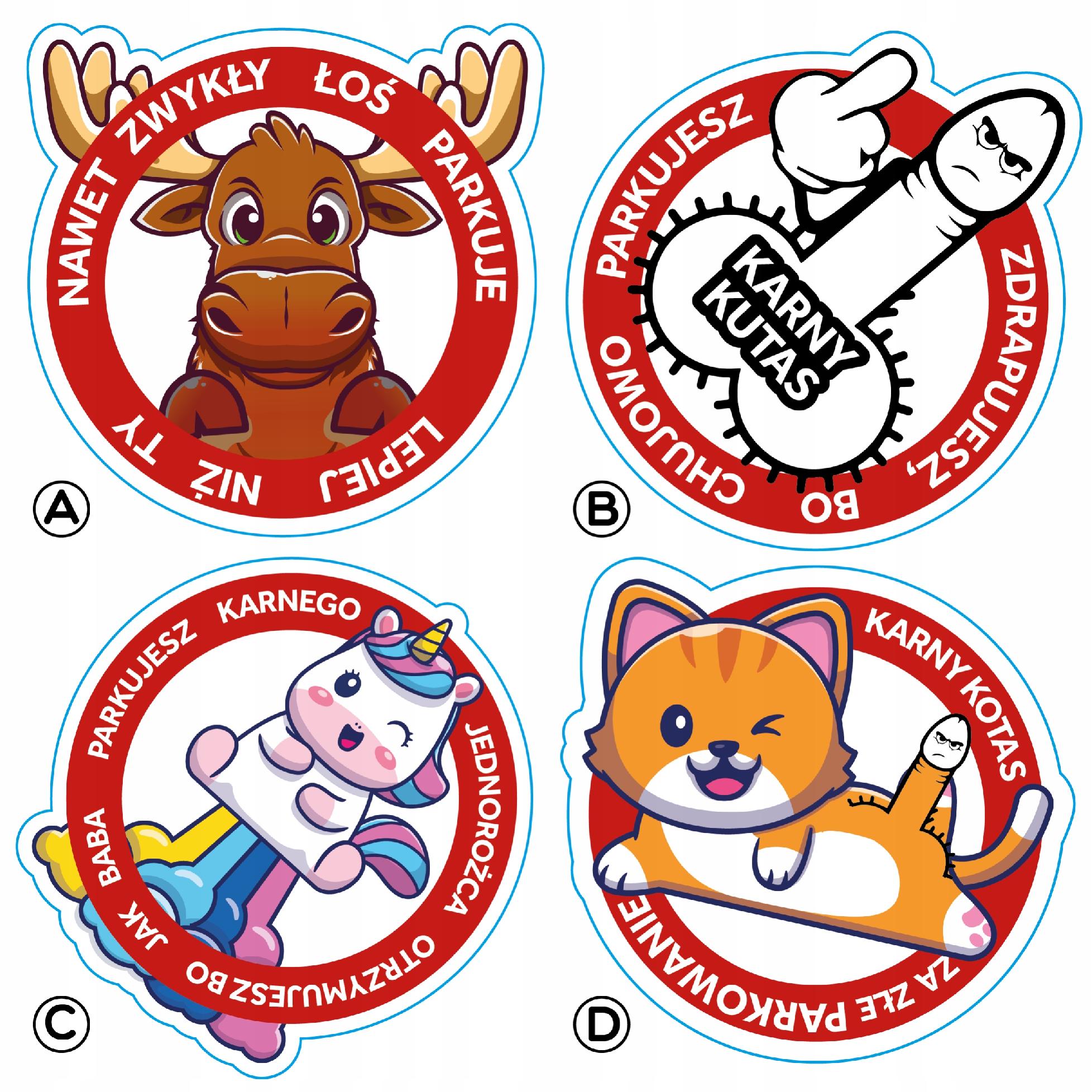 NAKLEJKI KARNE WLEPY MIX 25 szt