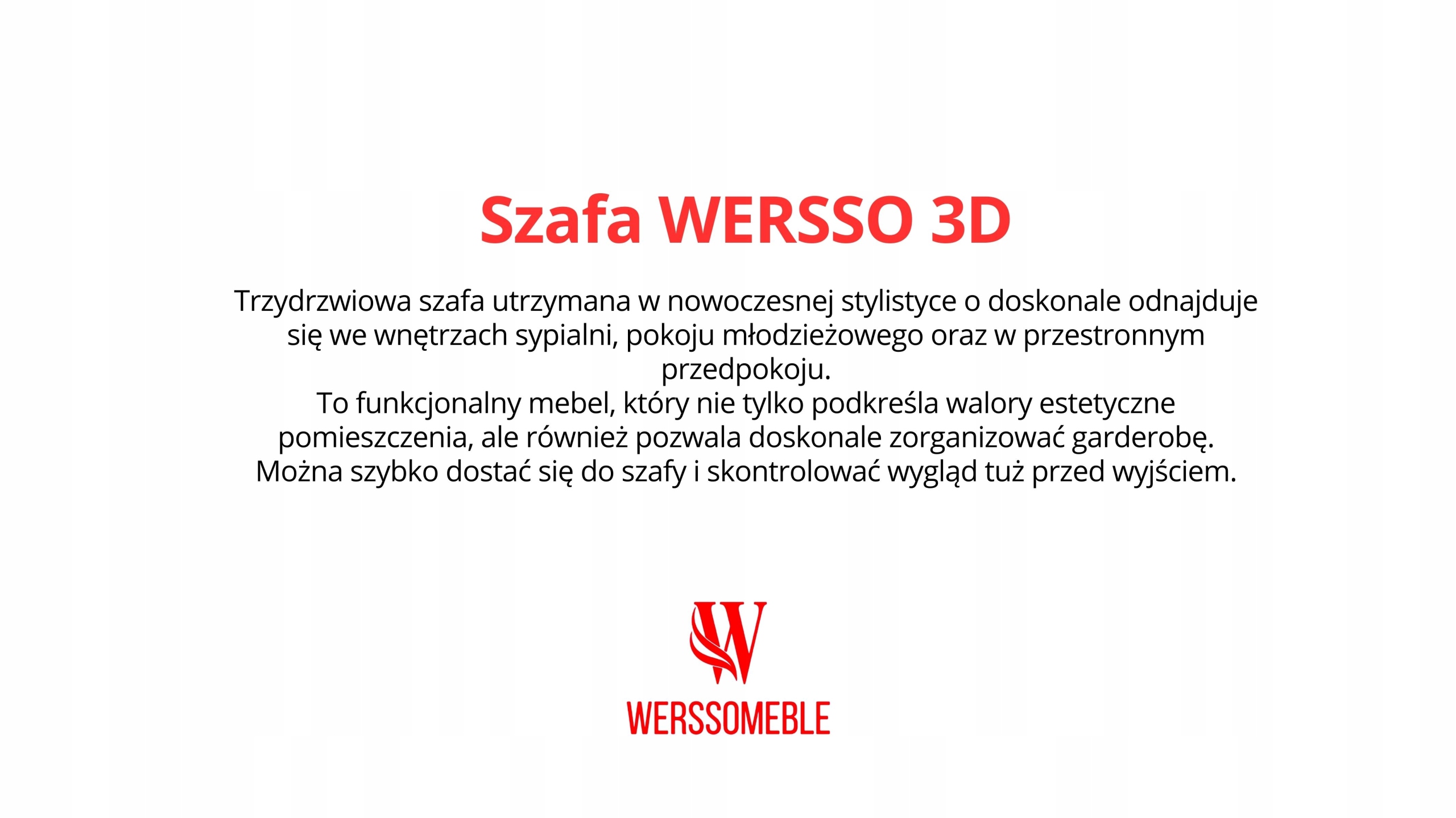 SZAFA PRZESUWNA 160 x 250 3D MAX BIAŁA + 2 LUSTRA