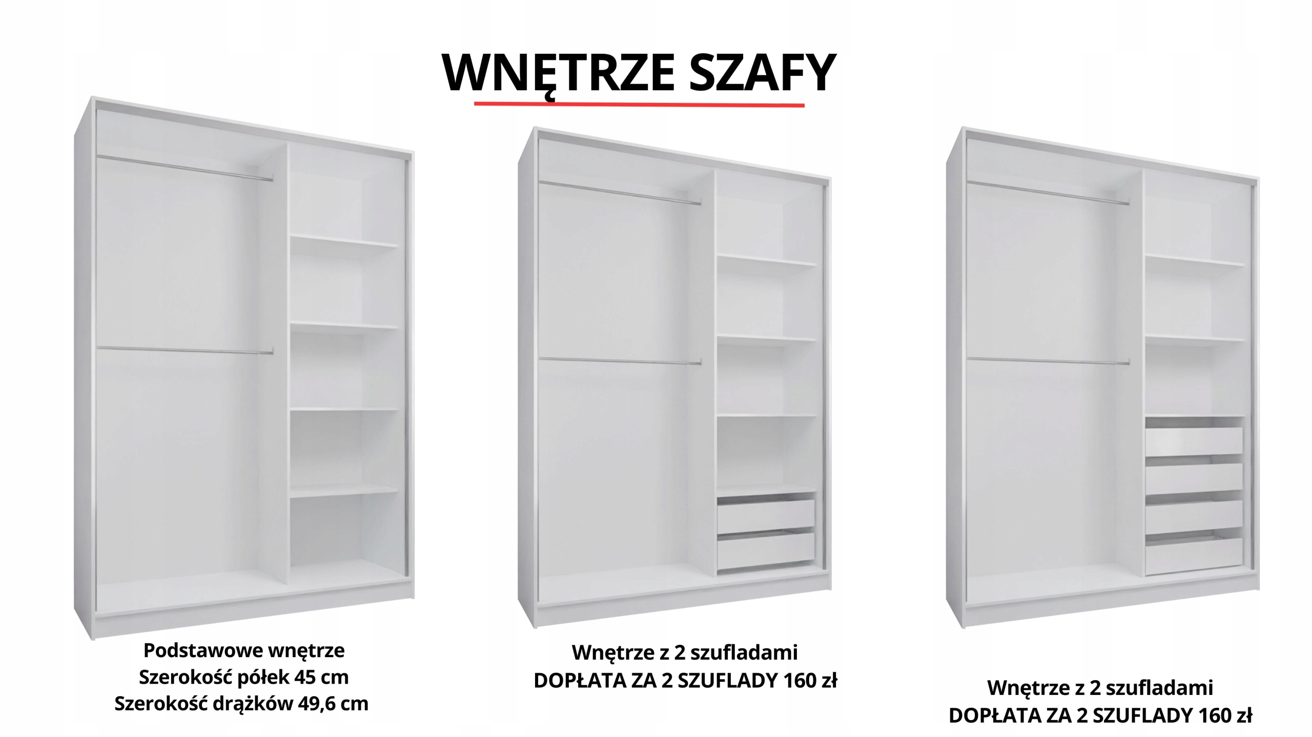 SZAFA PRZESUWNA 160 x 250 SONOMA LACOBEL SYPIALNIA