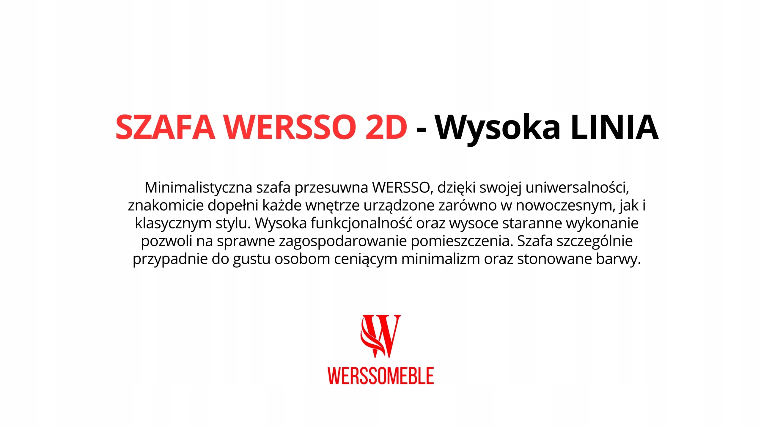 SZAFA PRZESUWNA STANDARD 110 x 250 BIAŁA PRODUCENT