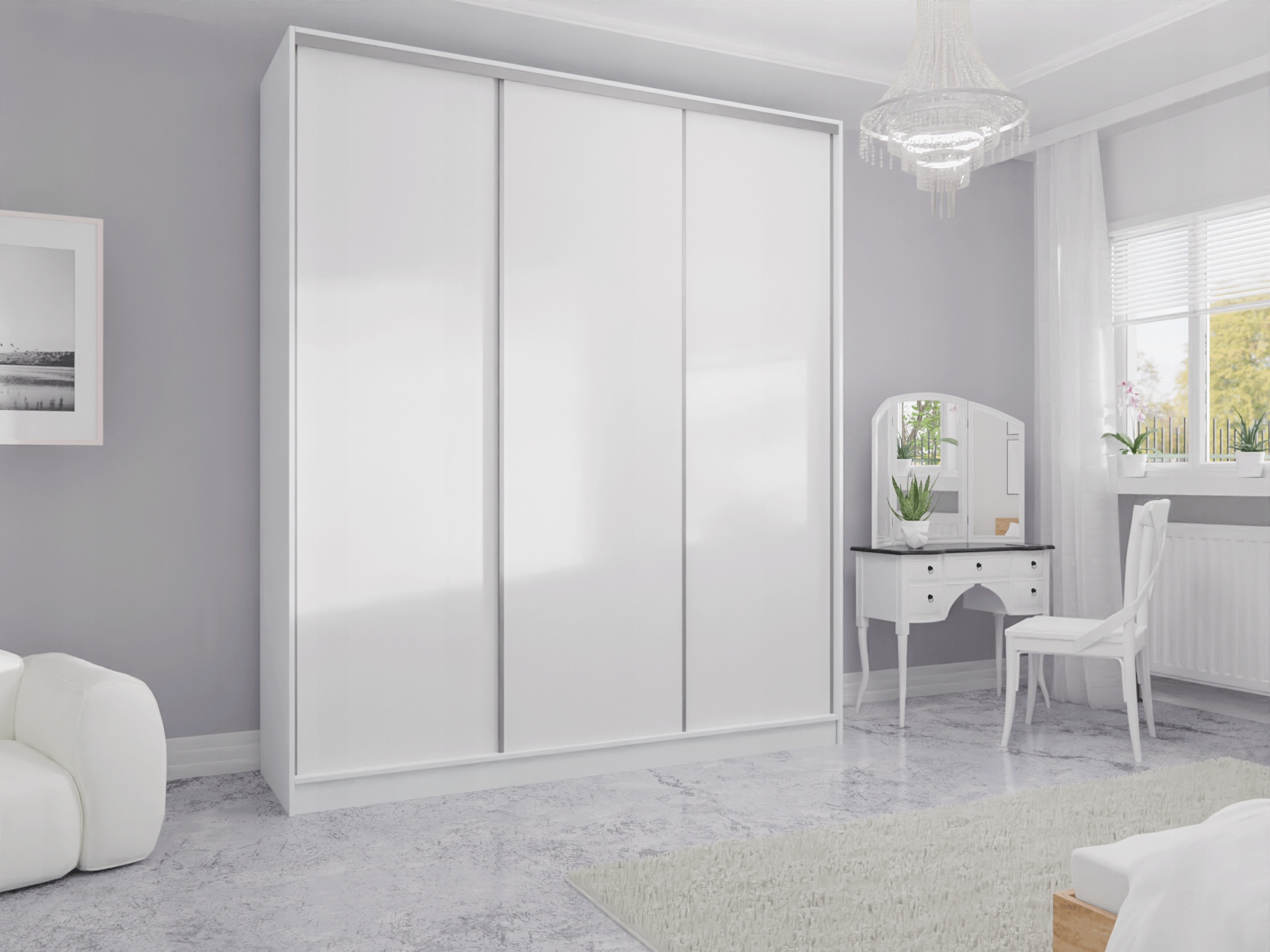 SZAFA PRZESUWNA 190 x 250 3D MAX - BIAŁA PRODUCENT