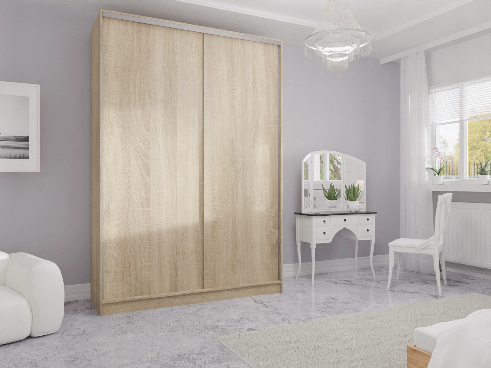 SZAFA PRZESUWNA STANDARD 170 x 250 DĄB SONOMA