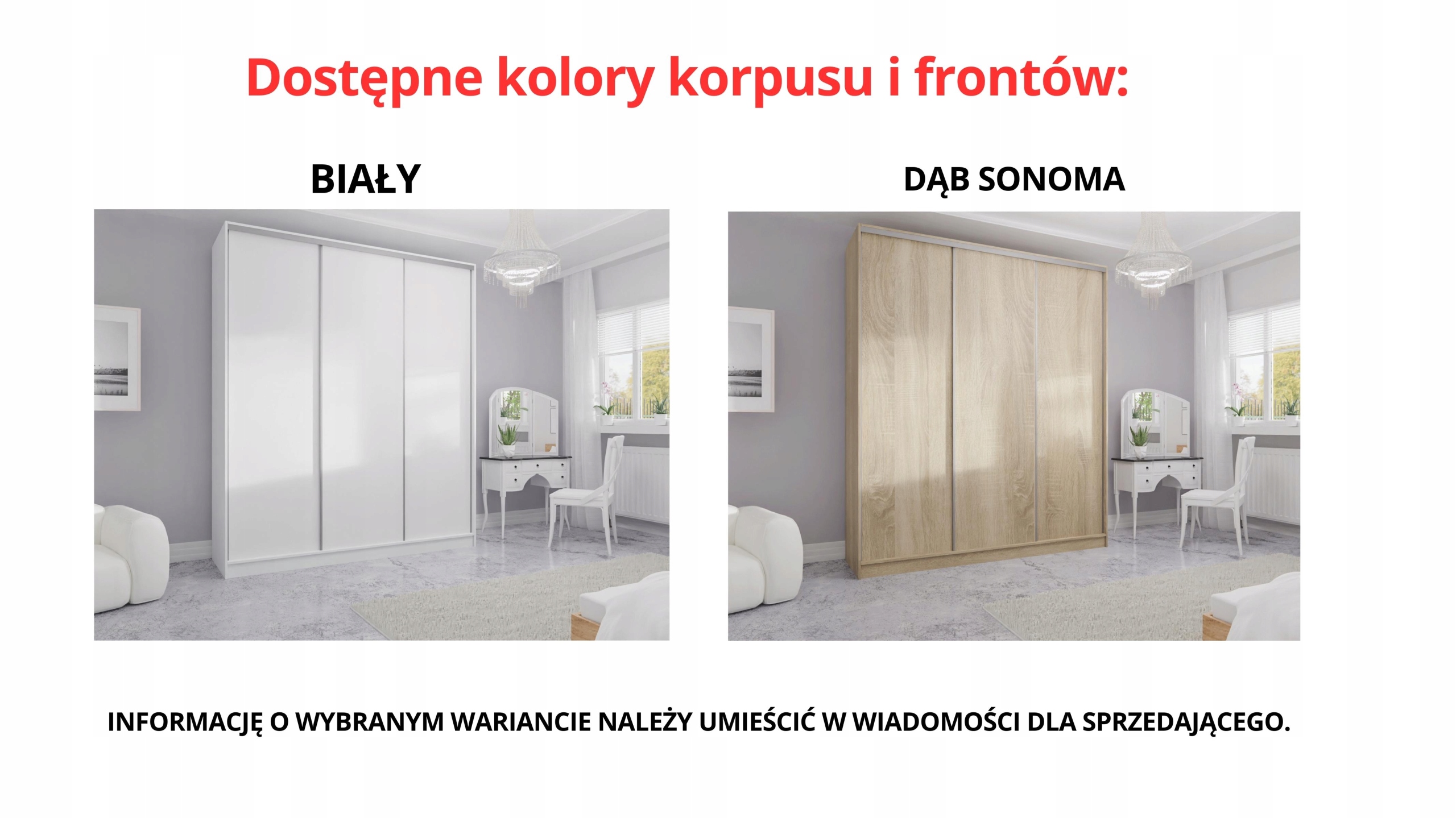 SZAFA PRZESUWNA 200 x 250 3D MAX - BIAŁA PRODUCENT