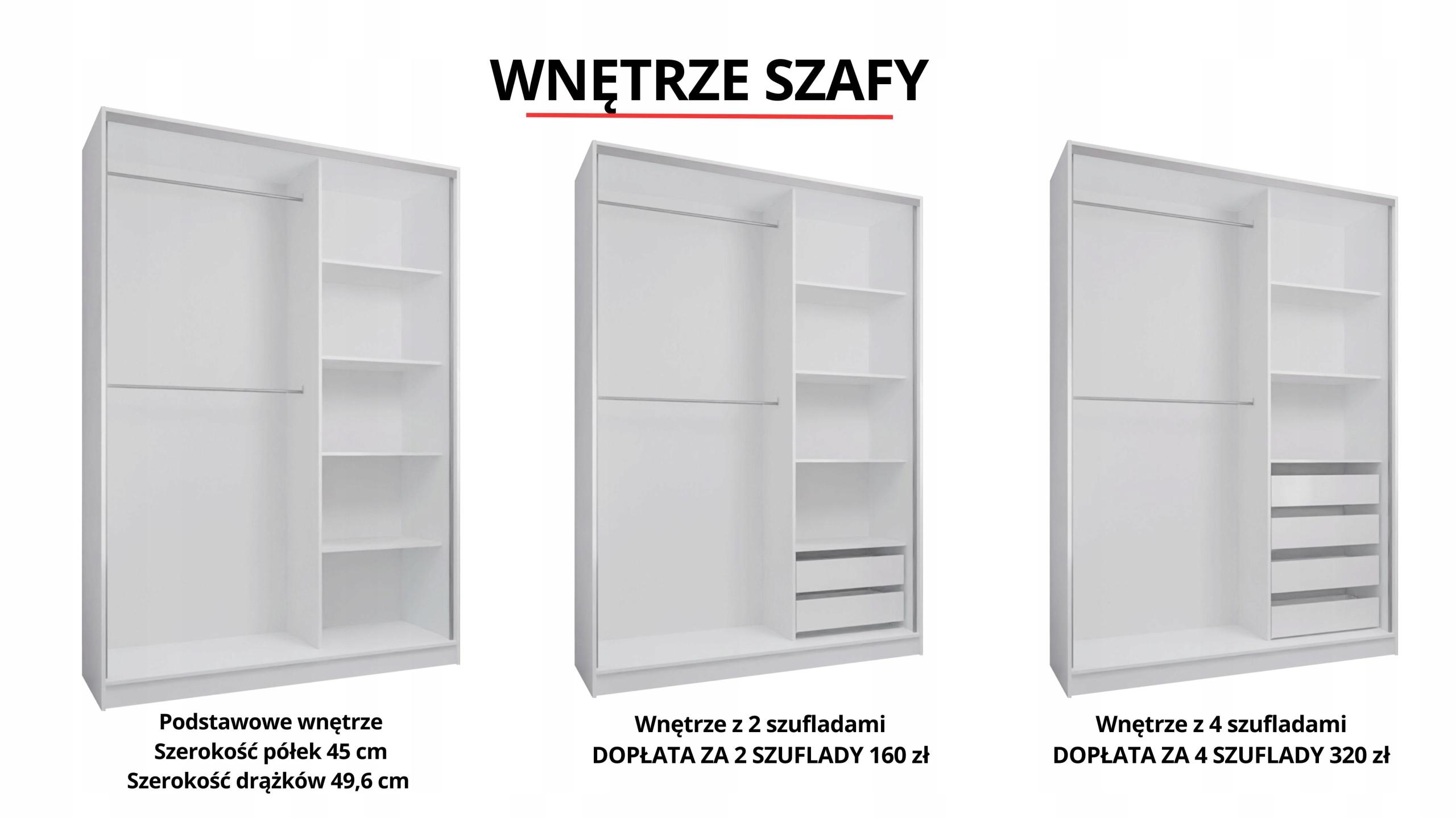 SZAFA PRZESUWNA STANDARD 100 x 250 SONOMA LUSTRO P