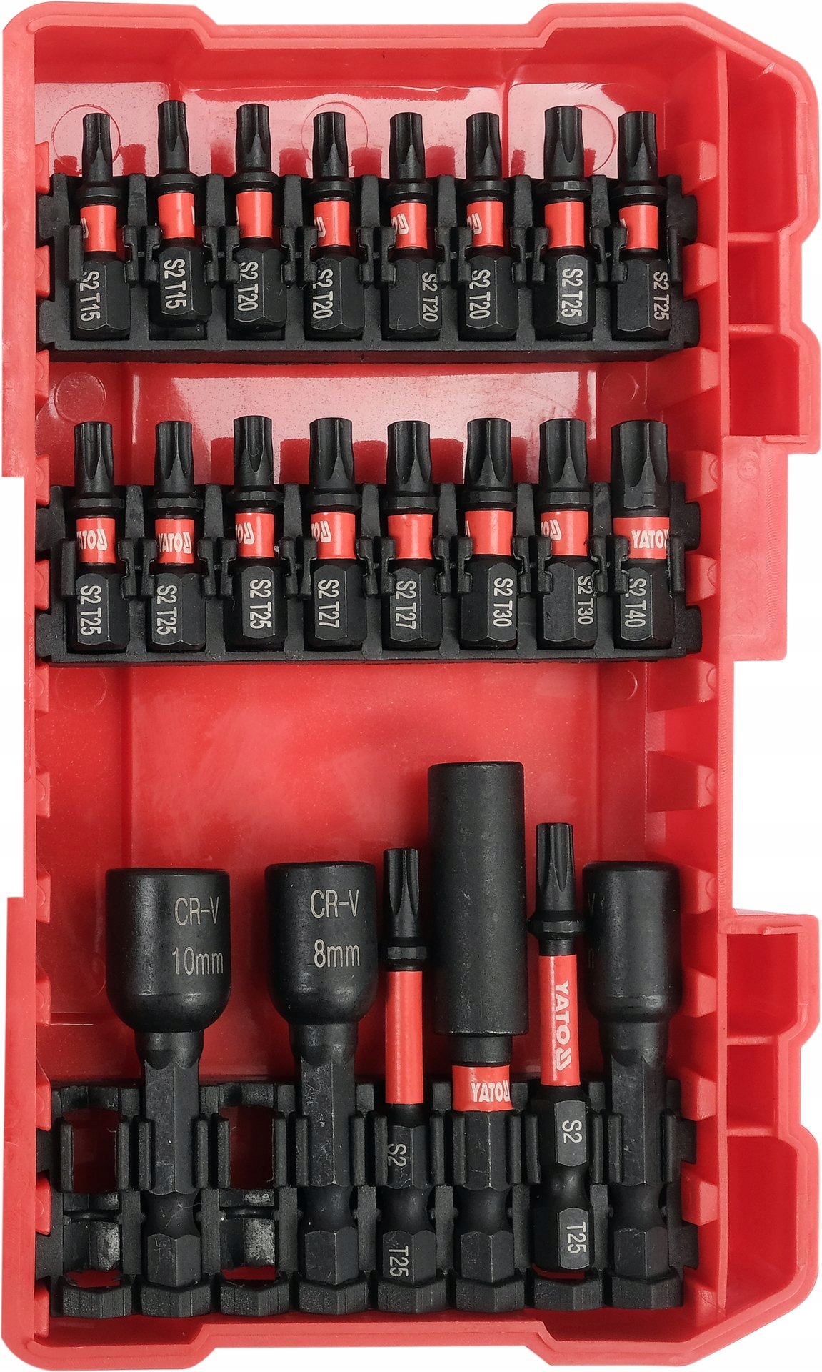 Set de Șurubelnite Yato, 54 bucăți, Adaptor 1/4'', Bituri standard
