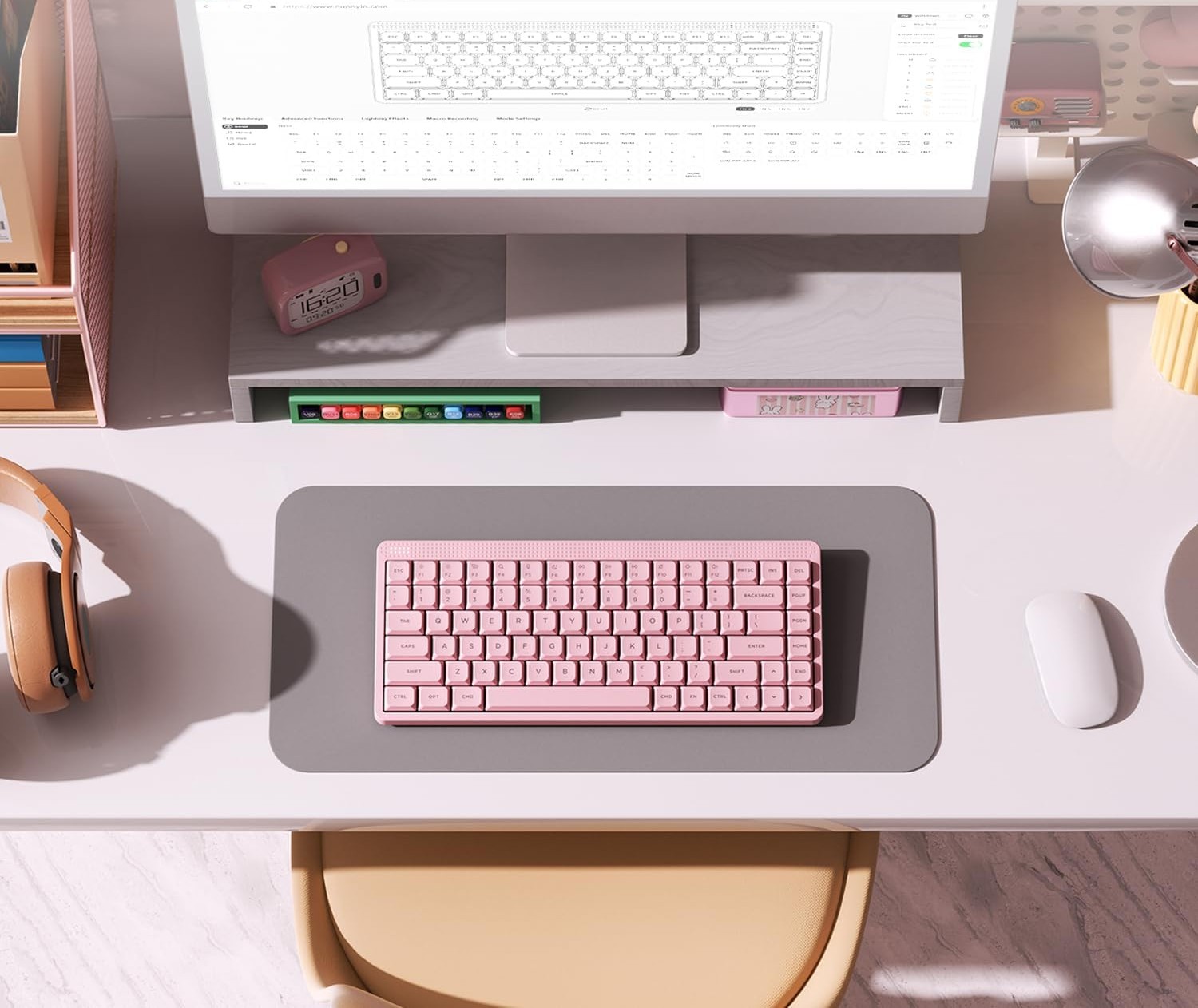 Tastatura Mecanica Wireless NuPhy Node 75 Low-Profile, Brown nano