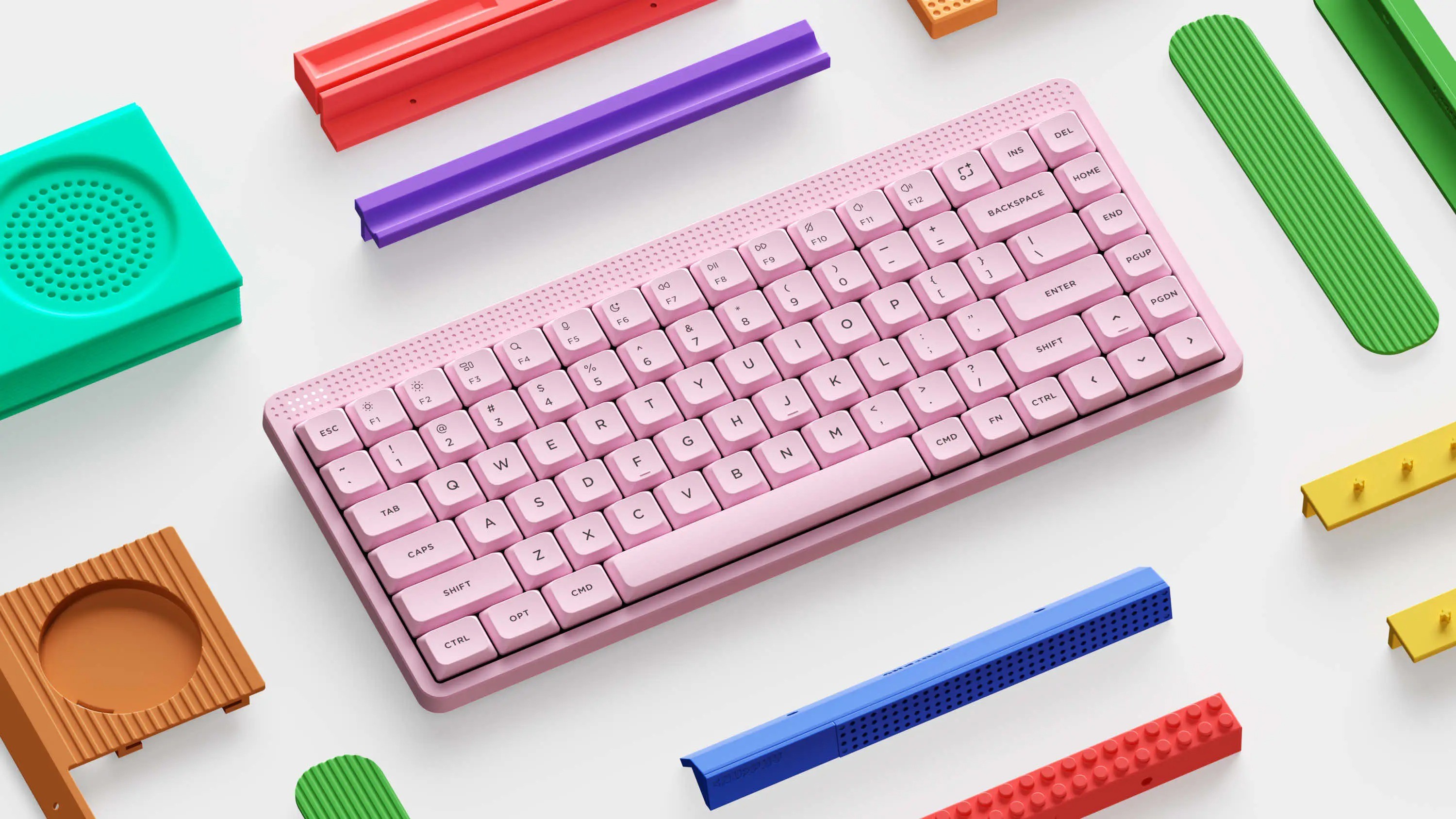 Tastatura Mecanica Wireless NuPhy Node 75 Low-Profile, Blush nano