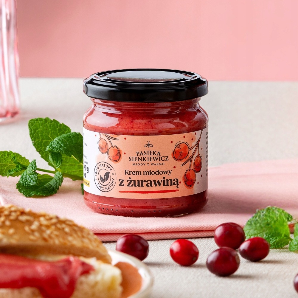 Kremy miodowe owocowe malina jeżyna żurawina pomarańcza