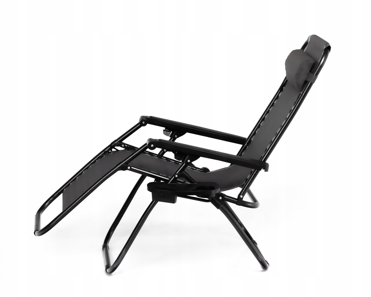 HIT!2X WZMACNIANY Super Leżak ZERO GRAVITY szary