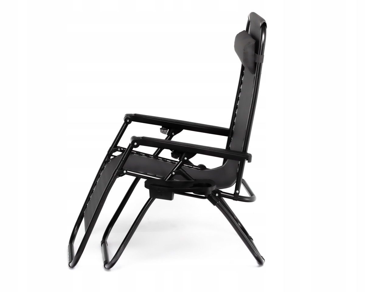 HIT!2X WZMACNIANY Super Leżak ZERO GRAVITY szary