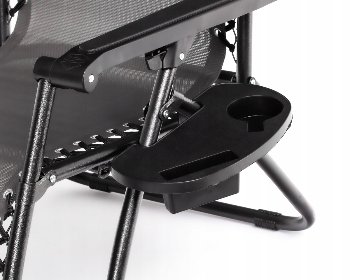 HIT!2X WZMACNIANY Super Leżak ZERO GRAVITY szary