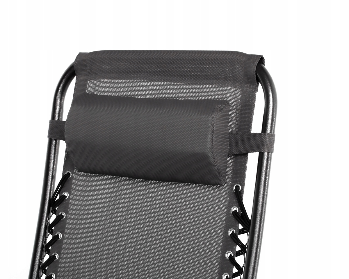 HIT!2X WZMACNIANY Super Leżak ZERO GRAVITY szary