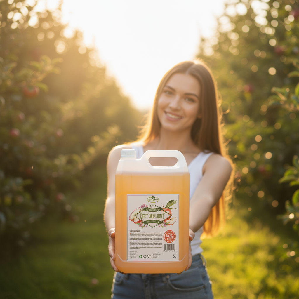 Ocet Jabłkowy NIEFILTROWANY NIEPASTERYZOWANY 5L / Dary Ogrodu