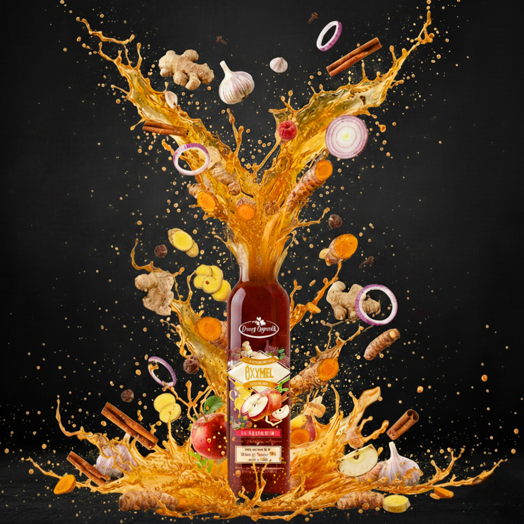 Oxymel z Sokiem Malinowym 250ml / Dary Ogrodu