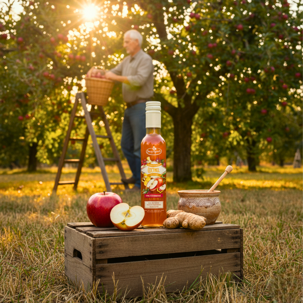 Oxymel z Sokiem Malinowym 250ml / Dary Ogrodu