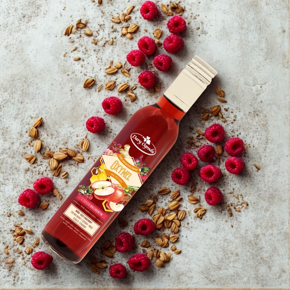 Oxymel z Sokiem Malinowym 250ml / Dary Ogrodu