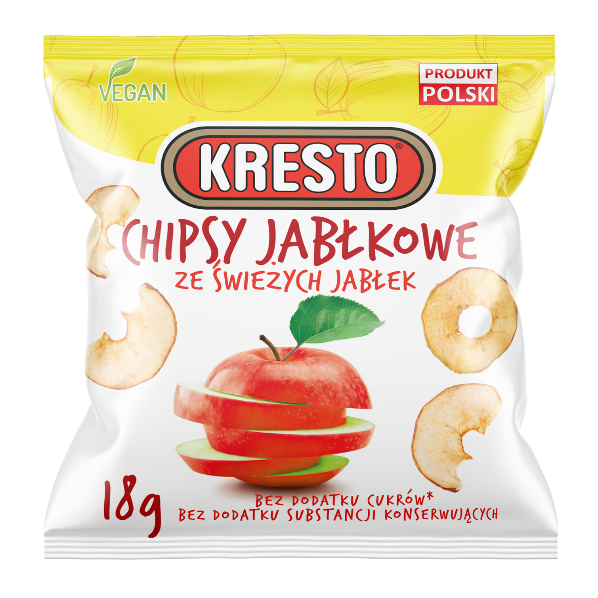 Suszone chipsy z jabłka KRESTO 18 g
