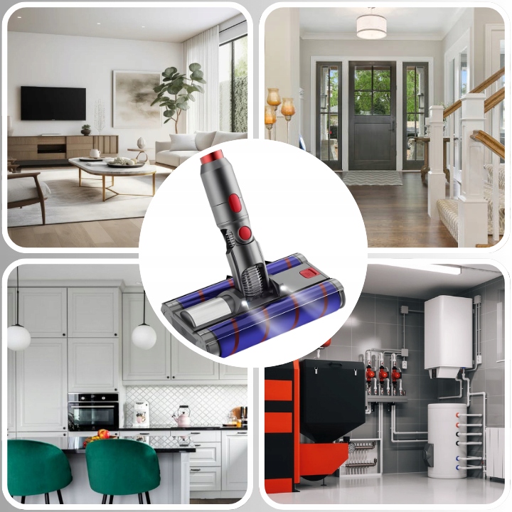 PODWÓJNA TURBO SZCZOTKA MIĘKKA ELEKTROSZCZOTKA DO DYSON V7 V8 V10 V11 V15 9