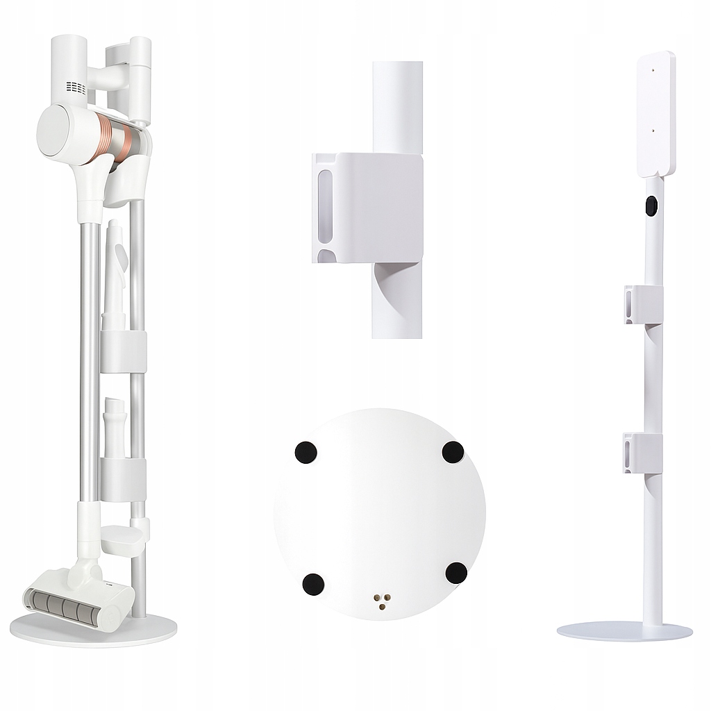 STOJAK DO ODKURZACZA DYSON V6 V7 V8 V10 V11 V12 V15 OKRĄGŁY STYLOWY biały
