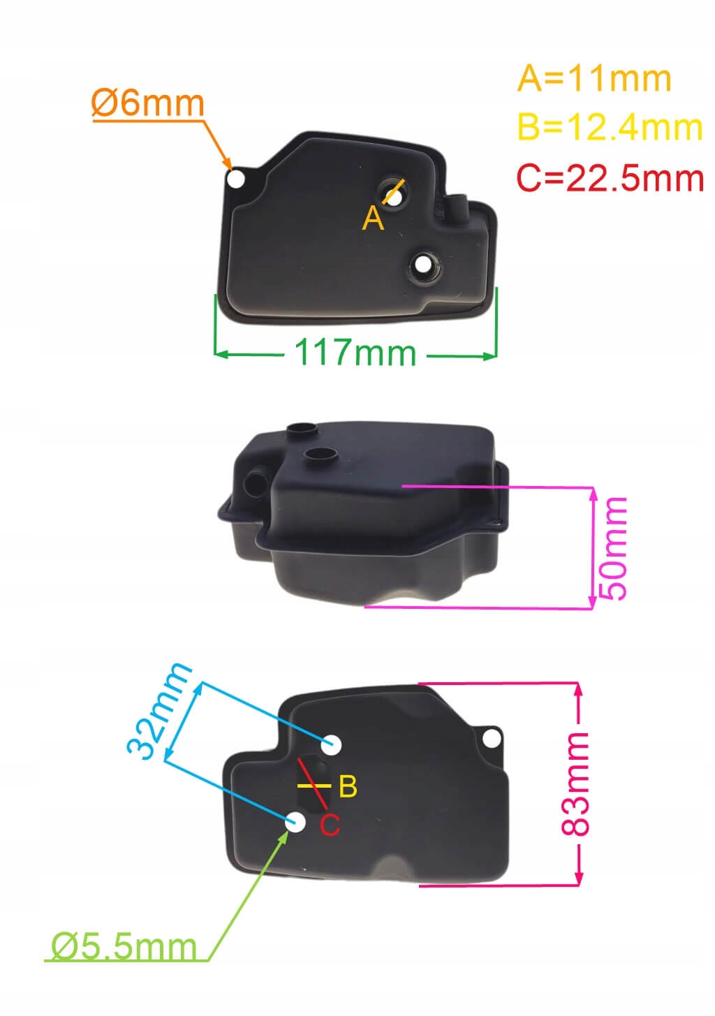 Tłumik do kosy STIHL FS120 FS200 FS250 FS300 FS350 2MIX